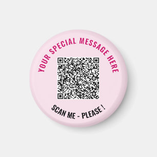 Aimant Votre code QR et l'aimant de texte personnalisé Ch