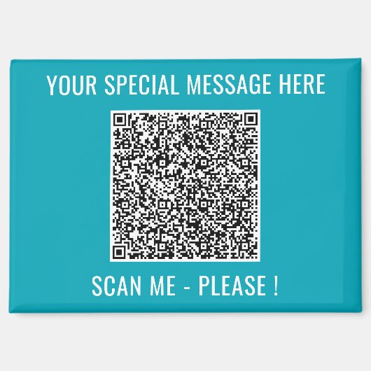 Aimant Votre code QR et le texte personnalisé Surprise Ma (Recto)