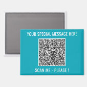 Aimant Votre code QR et le texte personnalisé Surprise Ma (Recto/Verso)