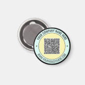 Aimant Votre code QR et votre Modèle d'aimants texte pers (Recto/Verso)