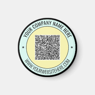 Aimant Votre code QR et votre Modèle d'aimants texte pers