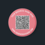 Aimant Votre code QR personnalisé Texte et couleurs Magne<br><div class="desc">Couleurs et polices personnalisées - Votre code QR et votre texte personnalisé Professionnel Nom professionnel Site Web Promotionnel Fournitures / Cadeau de l'entreprise - Ajouter votre code QR - Image ou logo / Nom - Entreprise / Site Web ou E-mail ou téléphone - Coordonnées / Adresse - Redimensionner et déplacer...</div>