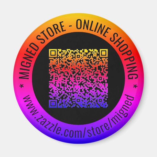 Aimant Votre code QR Texte personnalisé Promotionnel Aima (Devant)
