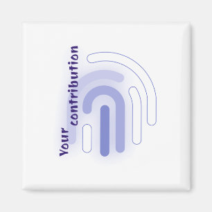 Aimant Votre contribution Autocollant lumineux empreinte
