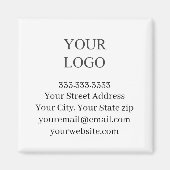 Aimant Votre entreprise de logo (Devant)