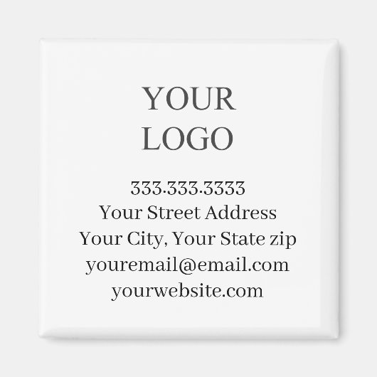 Aimant Votre entreprise de logo (Devant)