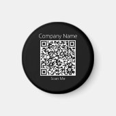 Aimant Votre entreprise QR Code pour le site Web Black Ma (Devant)