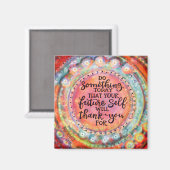 Aimant Votre futur Merci auto-coté rose assez (Recto/Verso)