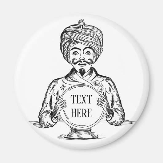 Aimant Votre futur "texte de Personnaliser"  (Devant)