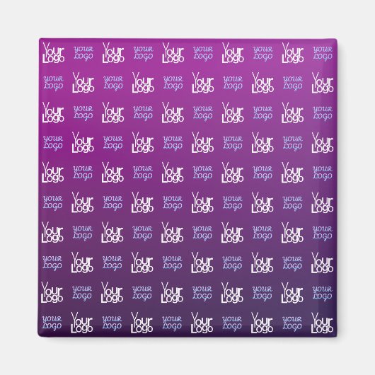 Aimant Votre logo | 2 Images téléchargées ou logos profes (Devant)