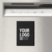 Aimant Votre logo avec code QR et texte modifiables (In Situ (Lave-vaisselle))