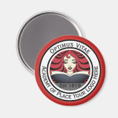 Aimant Votre Logo D'Affaires Rond Ici. Promotionnel (Recto/Verso)