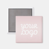 Aimant Votre logo & Élégant Ombré Rose Moderne (Recto/Verso)