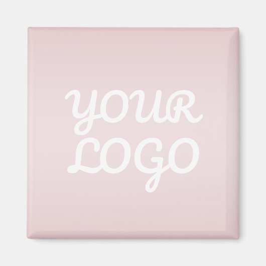 Aimant Votre logo & Élégant Ombré Rose Moderne (Devant)