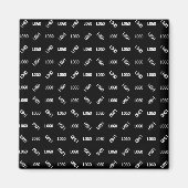 Aimant Votre logo/image | Matelas géométrique moderne uni (Devant)