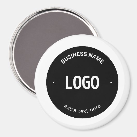 Aimant Votre logo, image ou conception et texte modifiabl (Recto/Verso)