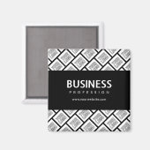 Aimant Votre logo Motif et nom commercial modifiable (Recto/Verso)