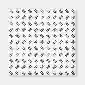 Aimant Votre logo | Motif répété de substitution simple (Devant)