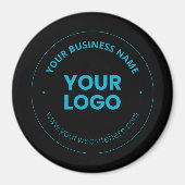 Aimant Votre logo | Nom commercial et site Web modifiable (Devant)