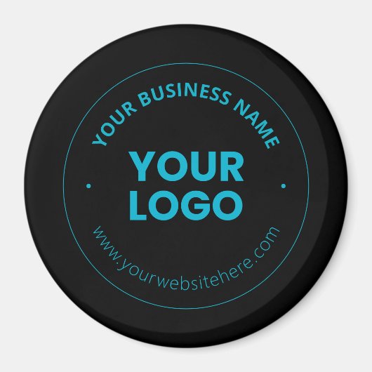 Aimant Votre logo | Nom commercial et site Web modifiable (Devant)