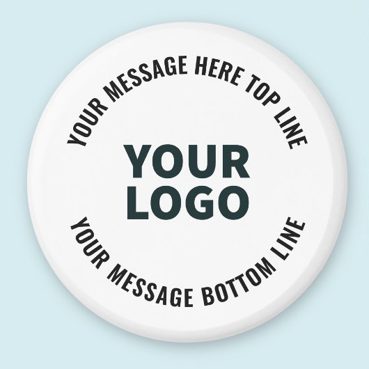 Aimant Votre logo ou image | Texte éditable gras
