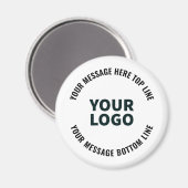 Aimant Votre logo ou image | Texte éditable gras (Recto/Verso)