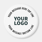 Aimant Votre logo ou image | Texte éditable gras (Devant)