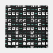 Aimant Votre logo ou image | Zig Zag Motif avec deux imag (Devant)