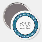 Aimant Votre logo ou votre conception et votre texte circ (Recto/Verso)