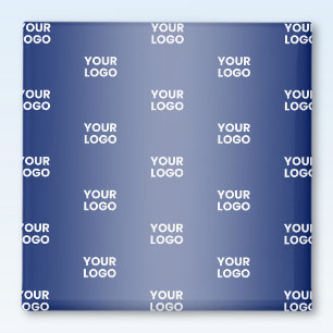 Aimant Votre logo simple en répétition dégradé bleu marin