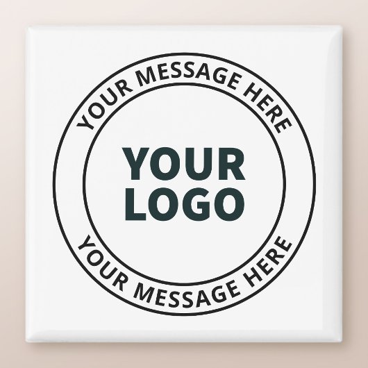 Aimant Votre logo téléchargé + texte circulaire modifiabl