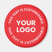 Aimant Votre logo/toute image téléchargée et tout texte c (Devant)