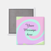 Aimant Votre message ici ajouter texte nom monogramme ros (Recto/Verso)