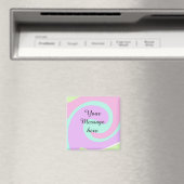 Aimant Votre message ici ajouter texte nom monogramme ros (In Situ (Lave-vaisselle))