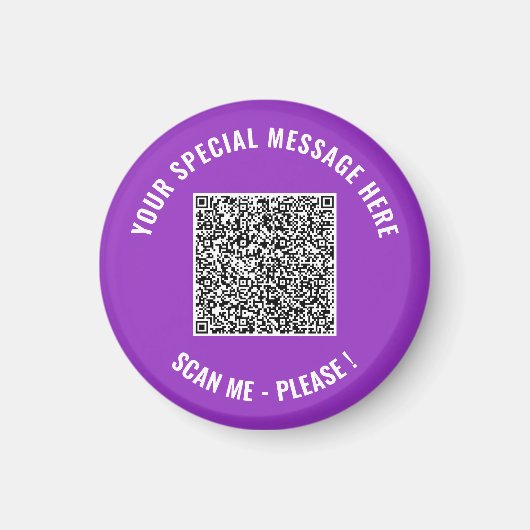 Aimant Votre modèle d'aimant de code QR personnalisé avec (Devant)
