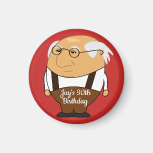 Aimant Votre nom* 90e Humour Anniversaire