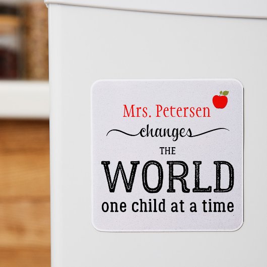 Aimant Votre nom d'enseignant typographie