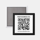 Aimant Votre nom d'entreprise et code QR modifiable (Recto/Verso)