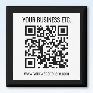 Aimant Votre nom d'entreprise et votre code QR modifié