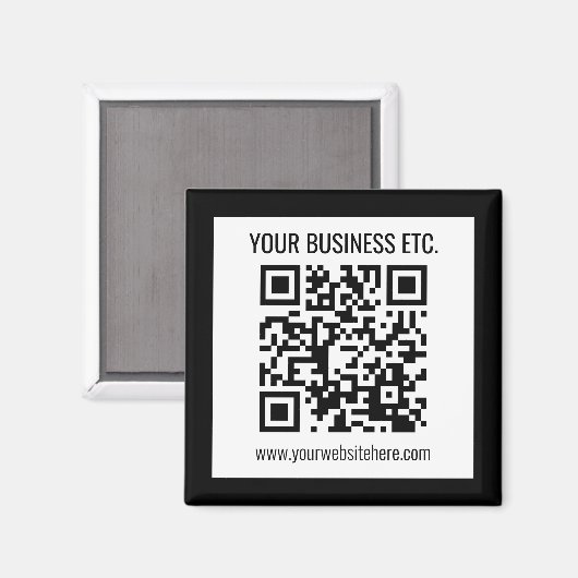 Aimant Votre nom d'entreprise et votre code QR modifié (Recto/Verso)