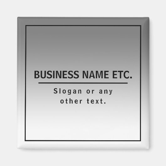 Aimant Votre nom d'entreprise ou marque, etc. (Devant)