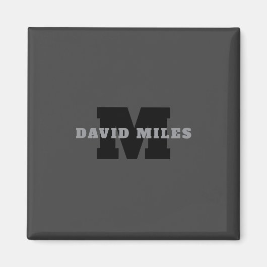 Aimant Votre nom ou nom commercial | Masculine moderne Gr (Devant)