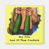 Aimant Votre Nom Regardez Ces Zucchinis Fête Nationale Au (Devant)