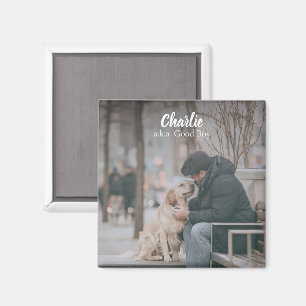 Aimant Votre photo et texte de chien de compagnie préféré