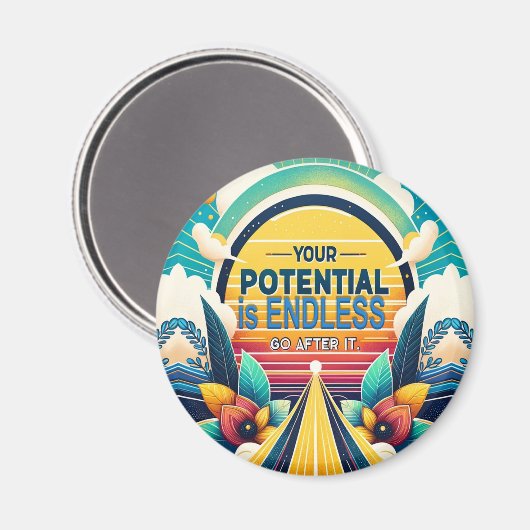 Aimant Votre potentiel est illimité (Recto/Verso)