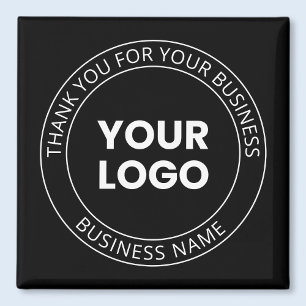 Aimant Votre propre logo et message modifiable Merci