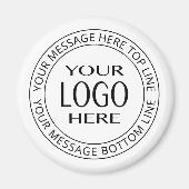 Aimant Votre propre logo et votre propre texte circulaire (Devant)