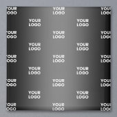 Aimant Votre simple logo répétitif | Gradient noir et gri