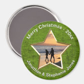 Aimant Votre texte et votre photo : Cadre d'image en form (Recto/Verso)