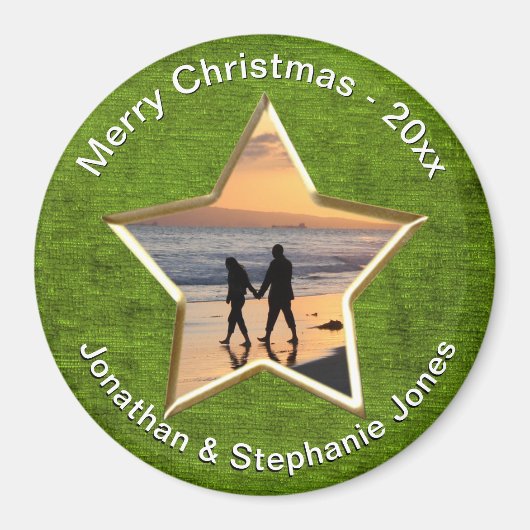 Aimant Votre texte et votre photo : Cadre d'image en form (Devant)